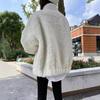 Cardigan Sweater Outdoor Sports Double-sided Velvet Stand-up Collar Jacket Trendy Brand Fleece Clothes Women's Autumn and Winter Windproof Warm Fleece