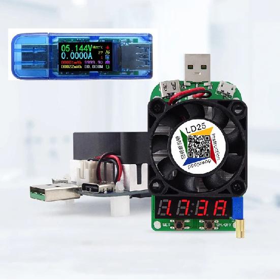AT35 5 digits USB 3.0 color LCD Voltmeter ammeter voltage current meter multimeter battery charge power bank USB Display Tester