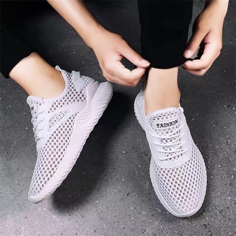 Summer Hollow New Fashion Sports Shoes New Low-top Soft-bottom Mesh Breathable Casual Shoes Men's Shoes