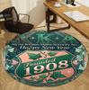 Alpha Kappa Alpha Pattern Round Rug, Indoor/Outdoor Mat, for Picnic, Gameroom, Bedroom, Office, Living Room, Home Decor Carpet, Birthday Gift