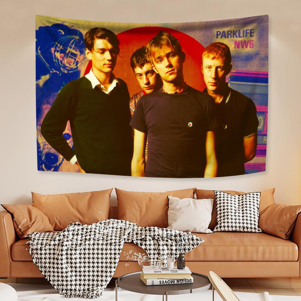 

Гобелен британской рок-группы 80/90-х годов Поп-музыка Размывает Внутреннее украшение Спальня Или Домашний Фоновый Настенный декор Покрывало для дивана 29x37in