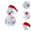 Clear Snowman Collectible for Festive Table Decor, Desktop Ornaments Parties