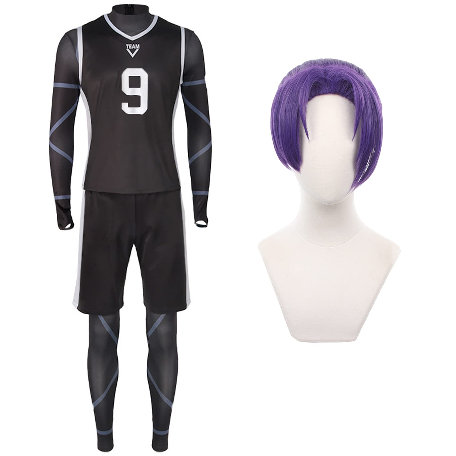 

Косплей Синяя Тюрьма Микагэ Рэо Косплей Костюм с Микагэ Рэо Футбольная Тренировочная Команда Тимбилдинг Первый Номер Синяя Тюрьма Рейтинг 250 Рэо Здание 5 Черный с