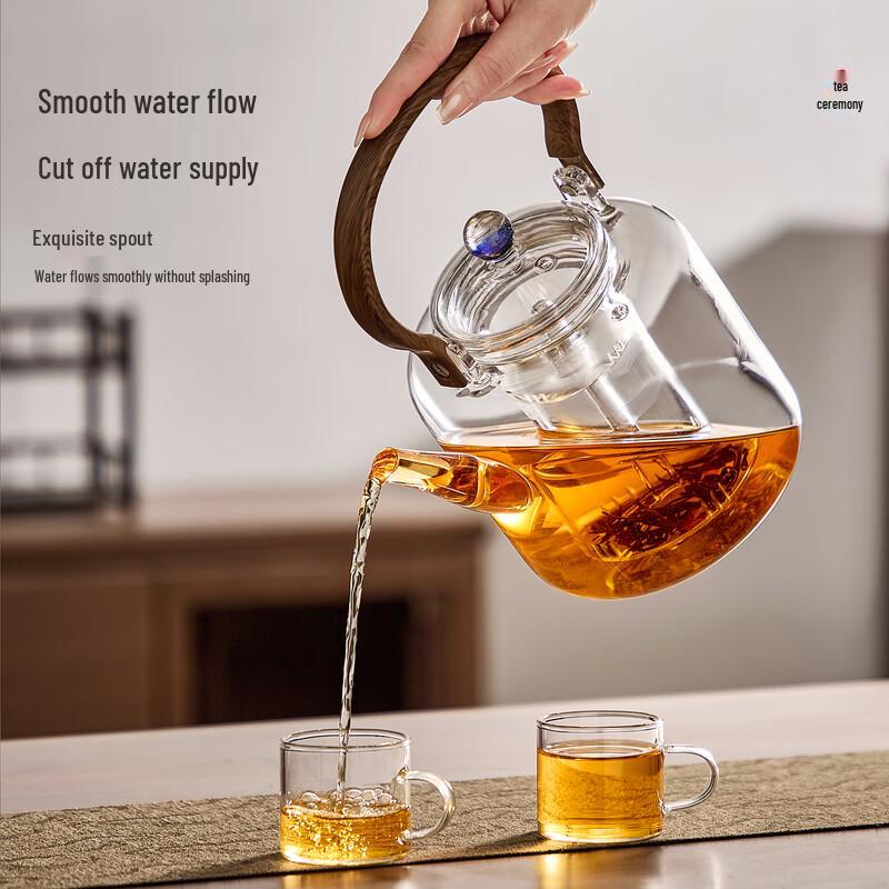 Mud Also High Borosilicate Glass Steaming Tea Pot