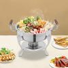 Eleganter Europäischer Runder Chafing Dish, 13,5 Zoll Buffet-Servierer mit Deckel, Edelstahl-Chafing Dish für Catering, Bankette, Buffets