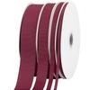 [Tekdeere]Width 6mm Solid Burgundy Grosgrain Ribbon, Perfect for Gift Wrapping, Sewing, Hair Accessories, Wedding Decorations - 91m/roll