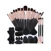 Complete 20 Piece Cosmetic Brush Kit Ergonomic Handle Design Bristles For Precise Makeup Application