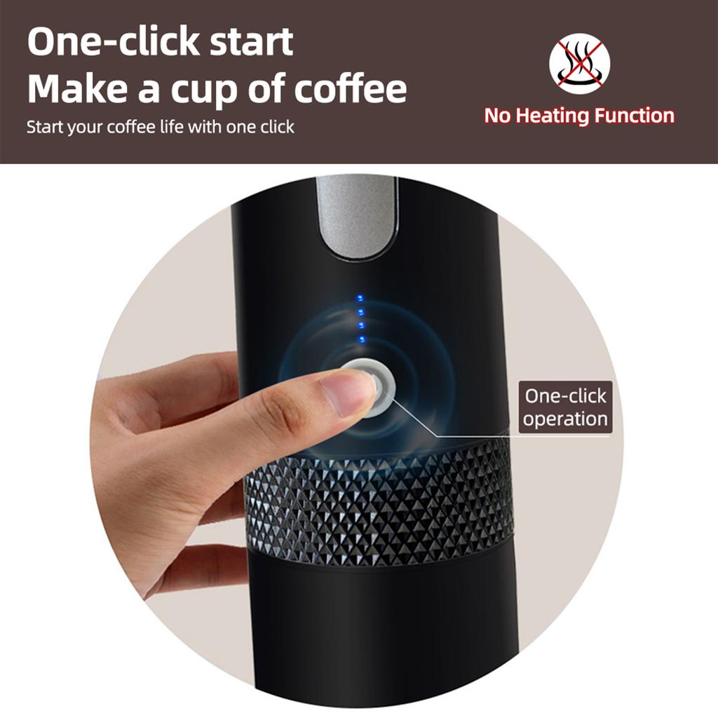 Machines à café espresso électriques portables 6 oz Portion individuelle Mini cafetière avec tasse Bac à café moulu et à capsules