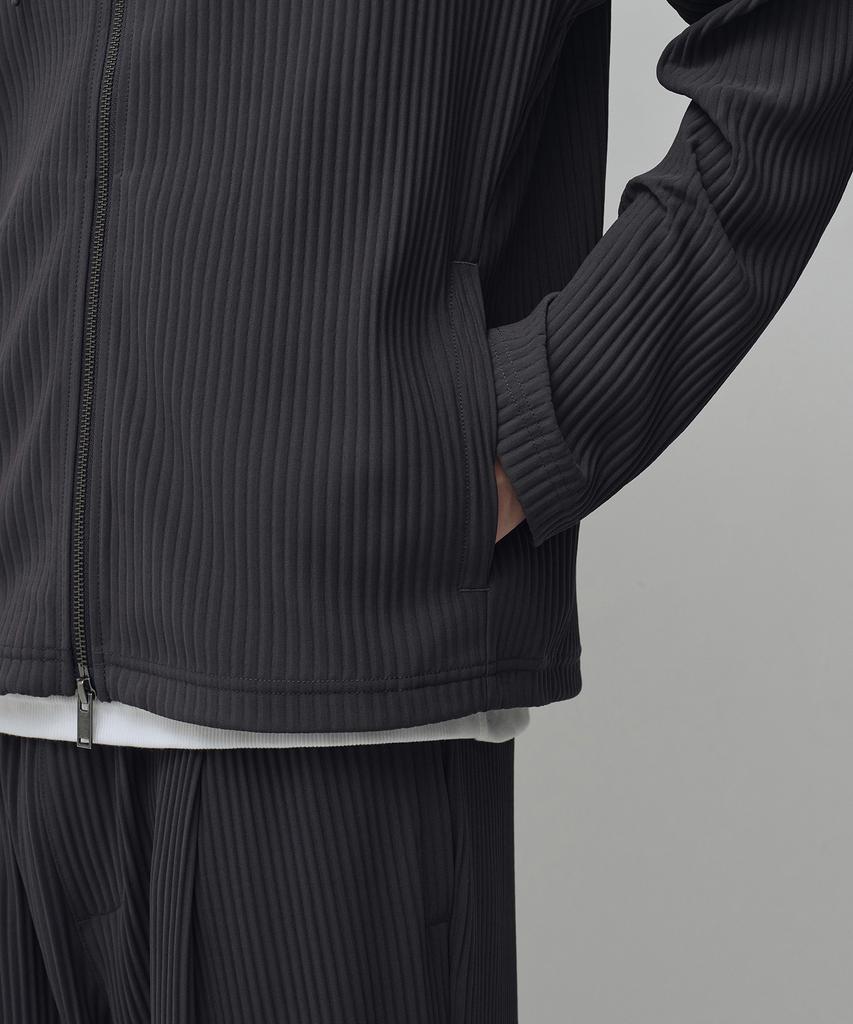 Musinsa Standard Pleated Hooded Zip-Up [Gray]