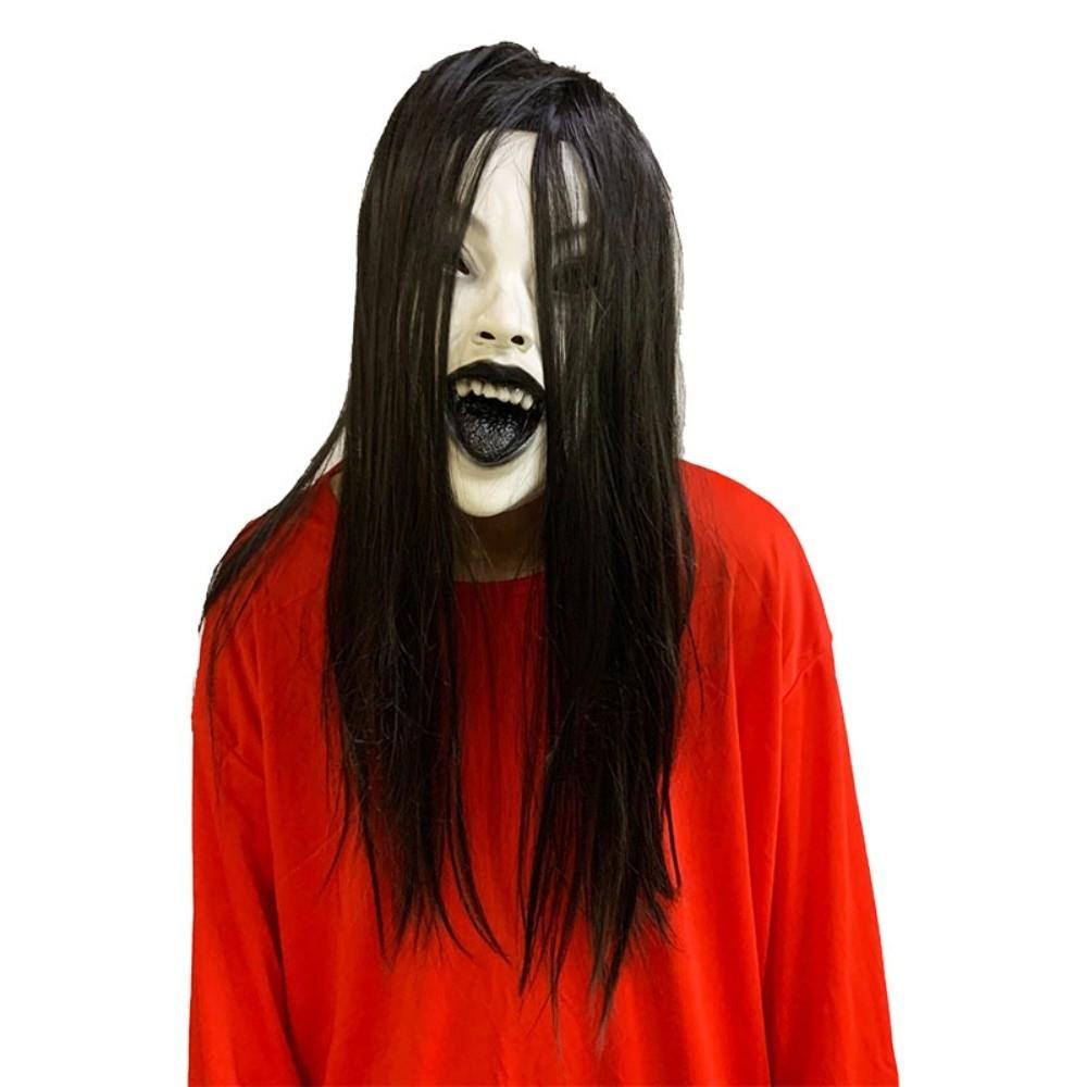 Realistic Halloween Decoration Latex Mask Party Cosplay Costume Witch Headpiece Funny Performance Style-A