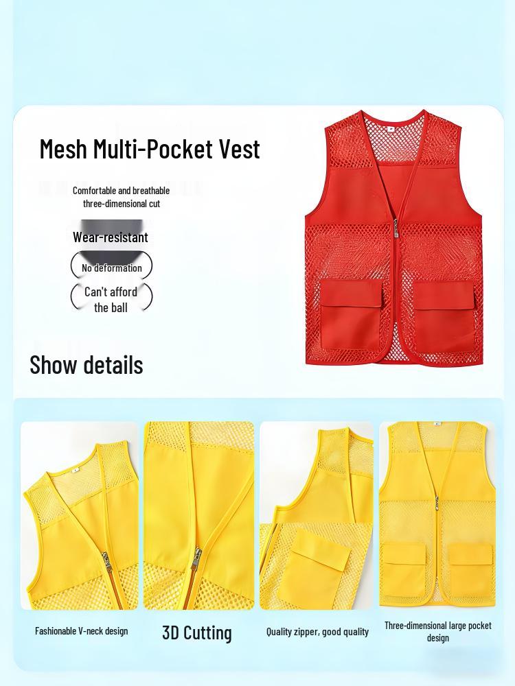 Customized Mesh Activity Vest with Logo Printing