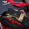 WILLIAMPOLO Men's First Layer Cowhide Automatic Buckle Belt