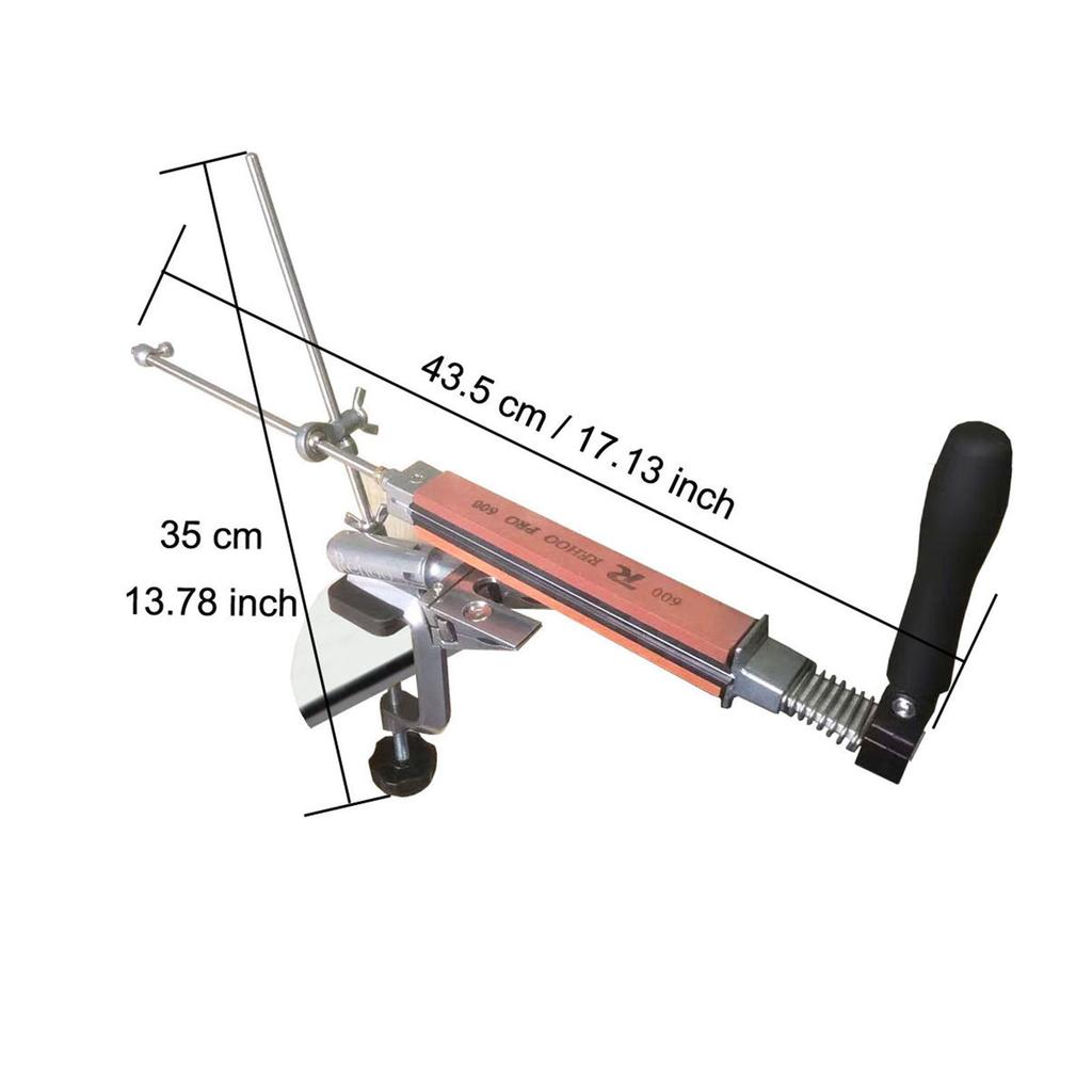 Knife Sharpener with 6 Whetstones 360 Degrees Angle Design Stainless Steel Knife Sharpeners Set Fixed-Angle High Grinde