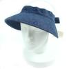 Excellent Sun Visor COCO Mark Denim Indigo Blue Cotton Women 02P Used