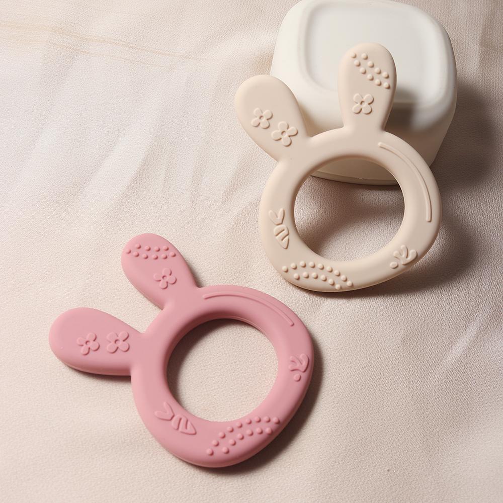New Baby Teether Carrot Bunny Shape Silicone Teether Teething Toy Kids Sensory Educational Teething Toy