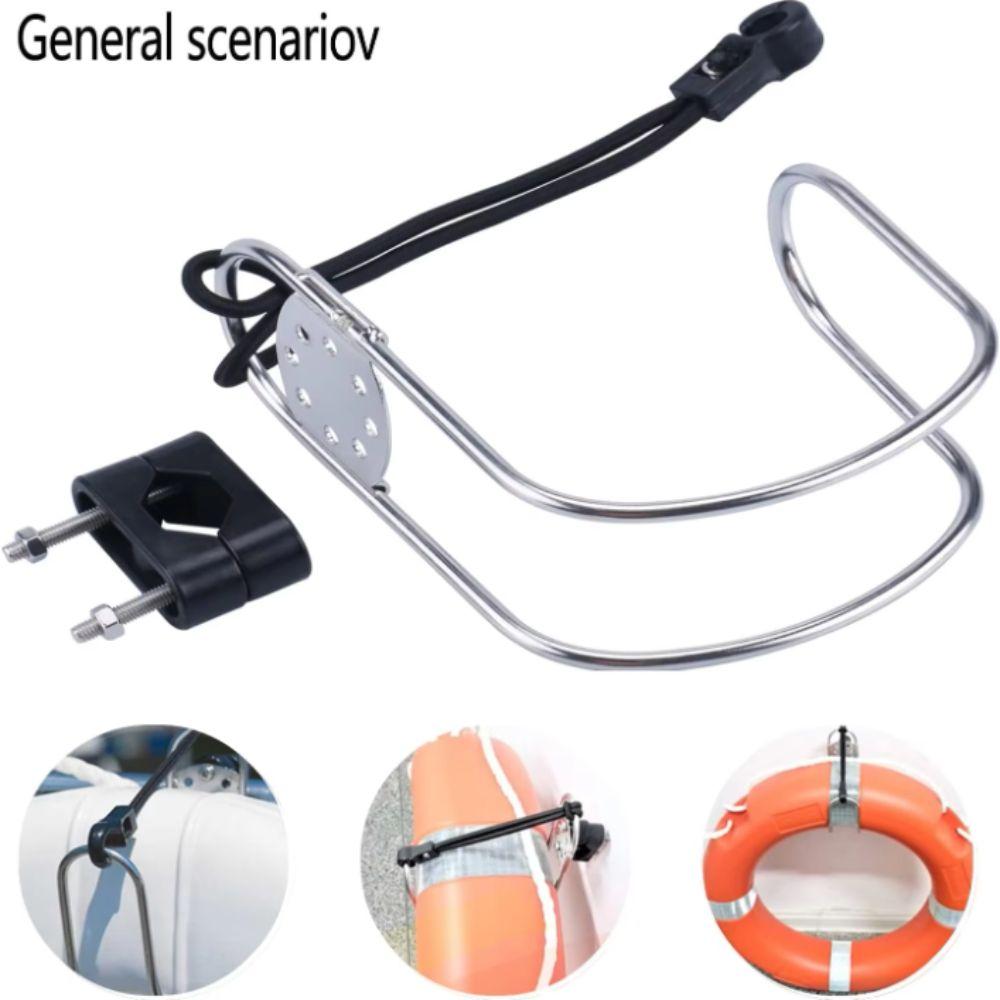 Stainless Steel Lifebuoy Bracket Marine Grade Buoy Bracket Durable Life Ring Holder Marine