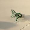 Exquisite Glaze Butterfly Ring Glass Crafts Chinese Dragon Ring  Valentine's Day Gift