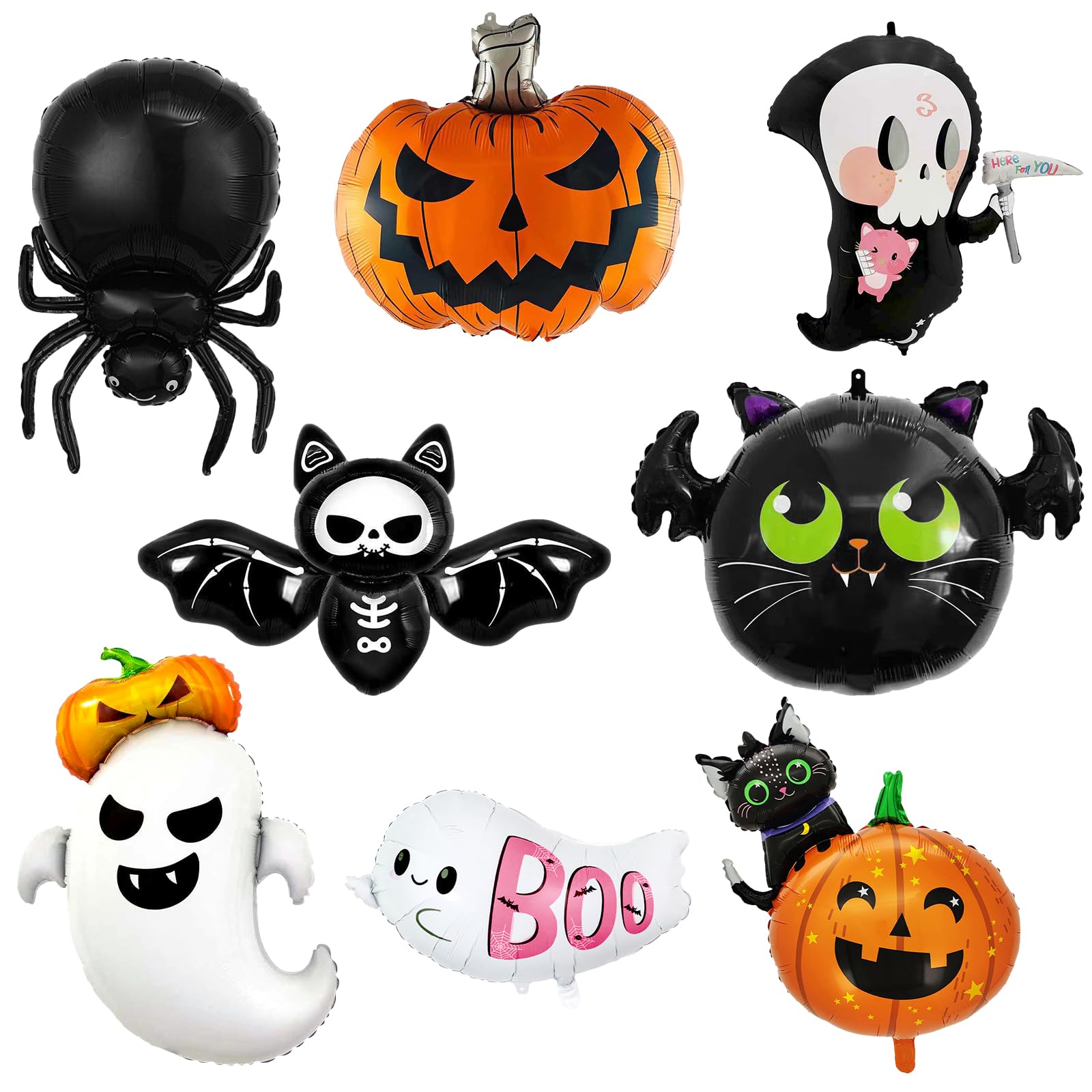 

Charming Club Halloween Decoration Wall Atmosphere Cultural Extra Luxury Set Balloons, Large, 8-Piece Set, Decor, Decorations, Maker, Party, Festival,