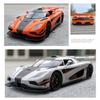1/24 Koenigsegg ONE 1 Model sportovního auta z hliníkové slitiny Odlévaný kovový model závodního auta Vysoká simulace Zvuk a světlo Dětské hračky Dárek