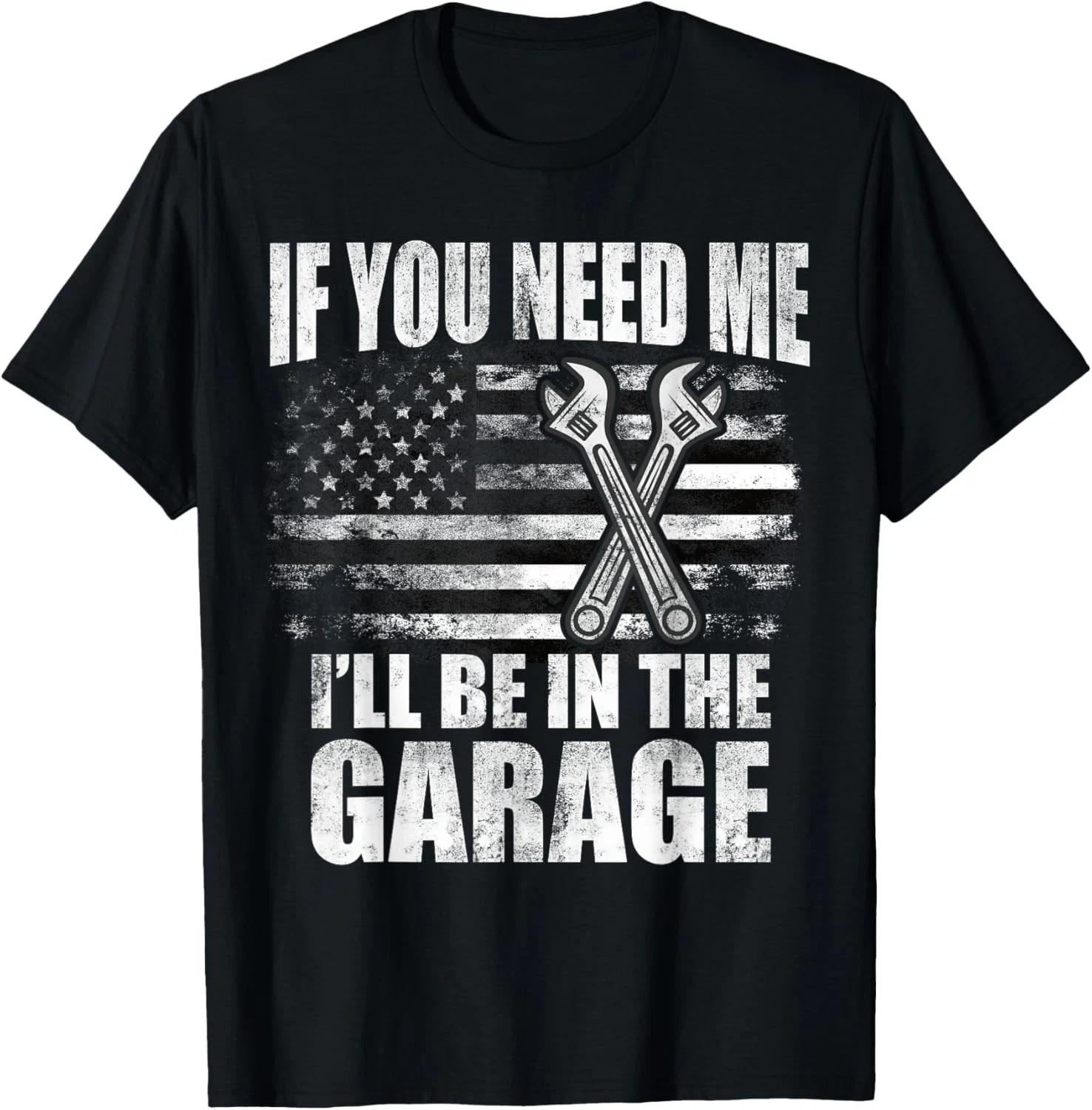 Funny Dad Garage Car Mechanic Men Gift Unisex T-Shirt L
