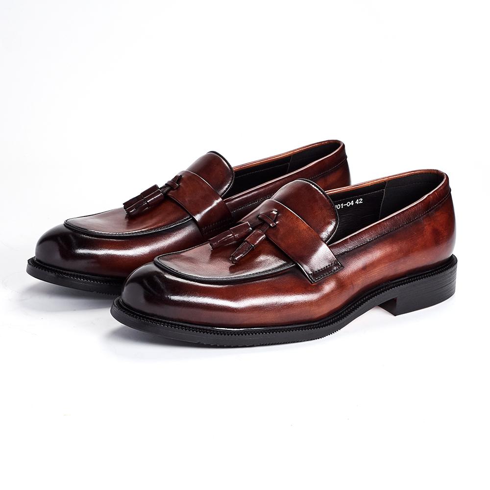 Fashion Men's Casual Breathable Leather Loafers Business Office Driving Moccasins Comfortable Tassel Designers Shoes