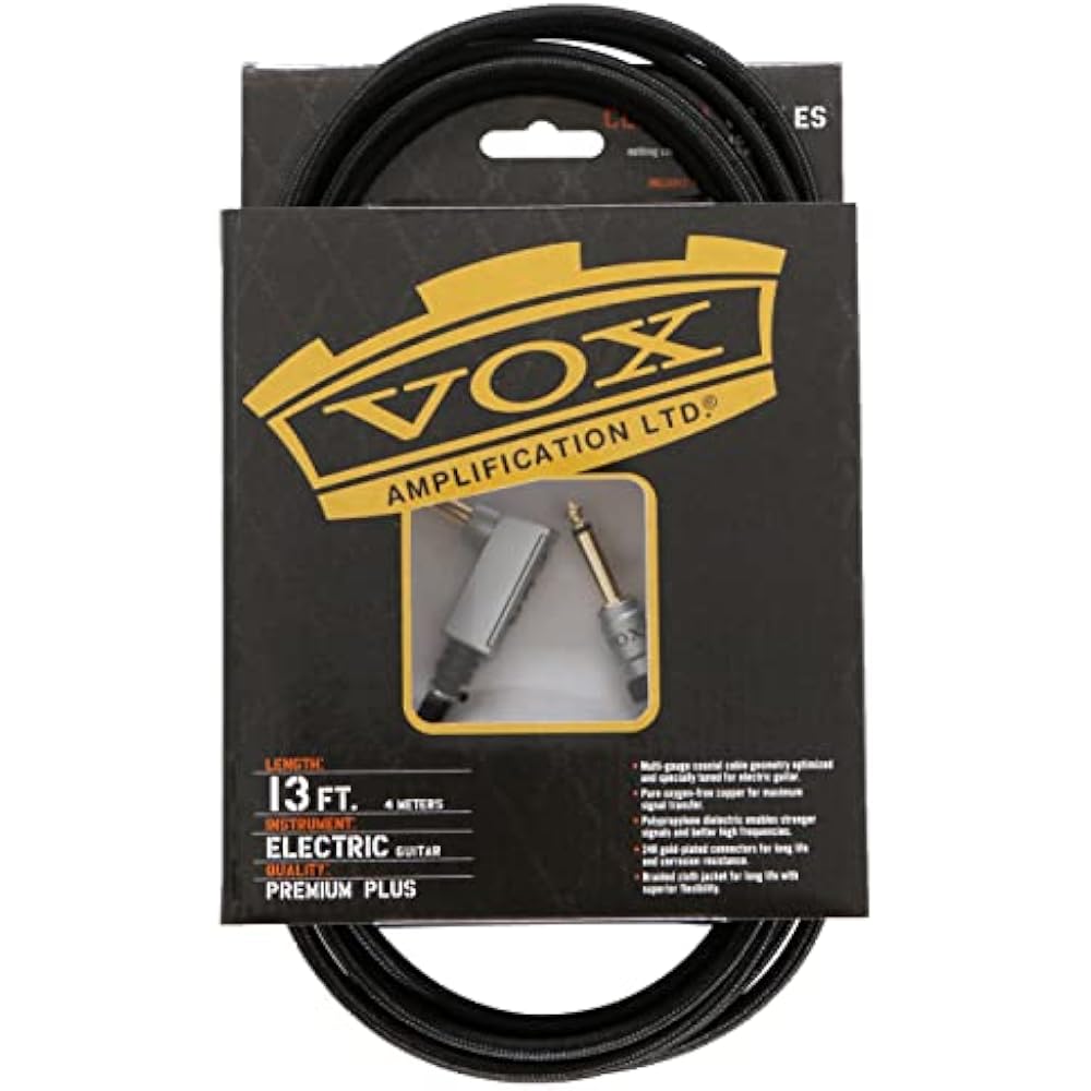 VOX VGC-13 Vox Cable Guitar Shield 4m Long S/L Jack Type