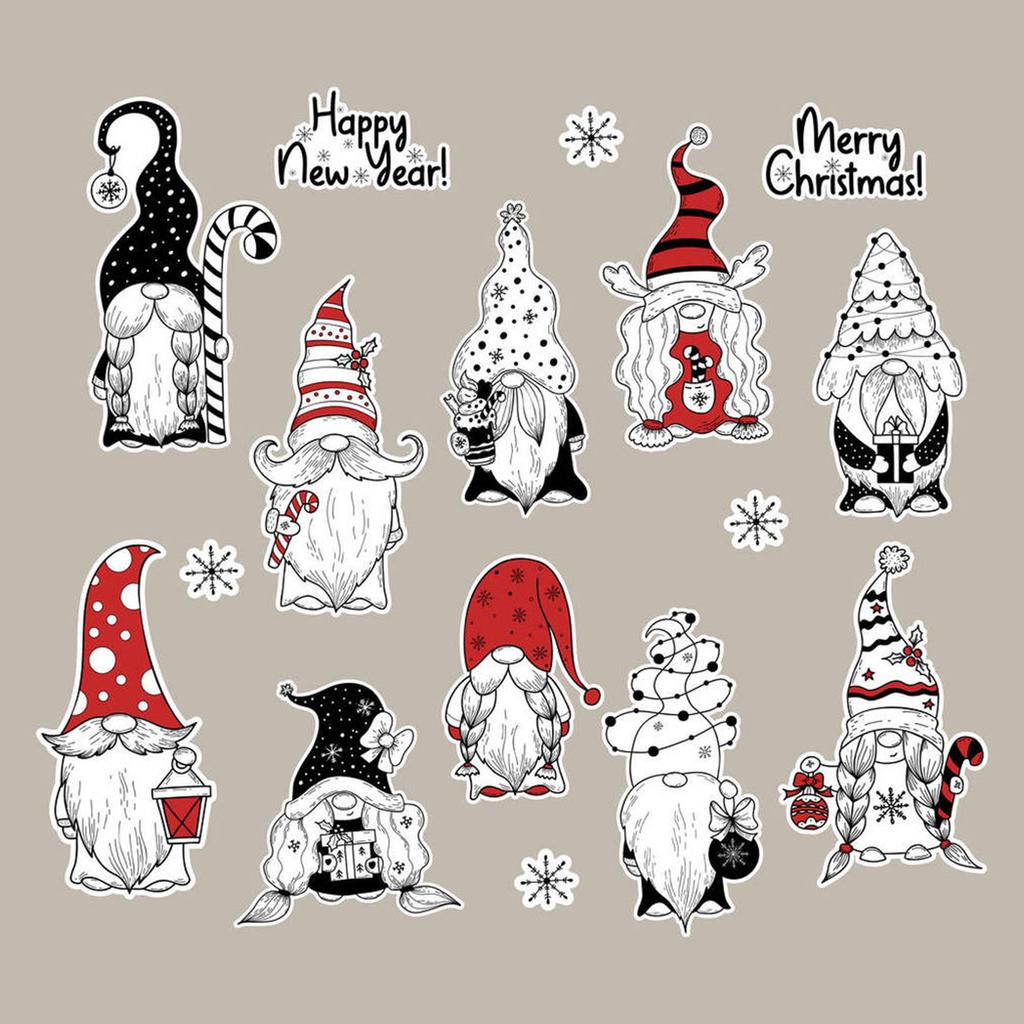 Christmas Series Clear Stamps Vintage Silicone Seals for DIY Scrapbooking Card Making Embossing Decoration Rubber Stamps