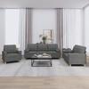 Vidaxl 3-Cz. Relaxation Set With Cushions, Dark Grey, Fabric