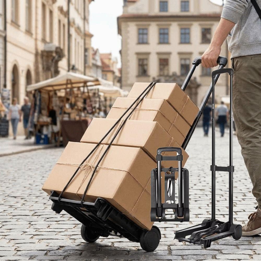 2/4-Rad Einkaufswagen Arbeitssparender Trolley LKW Lebensmittelladen LKW Faltbarer Handwagen für Zuhause