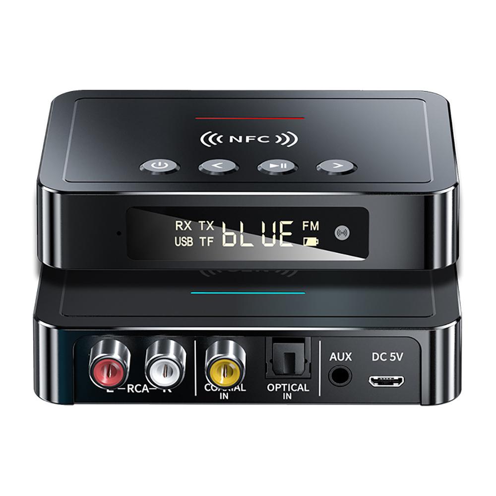 Bluetooth 5.0 Receiver Transmitter FM Stereo AUX 3.5mm Jack RCA Optical Wireless Handsfree Call NFC Bluetooth Audio Adapter For Car Speakers