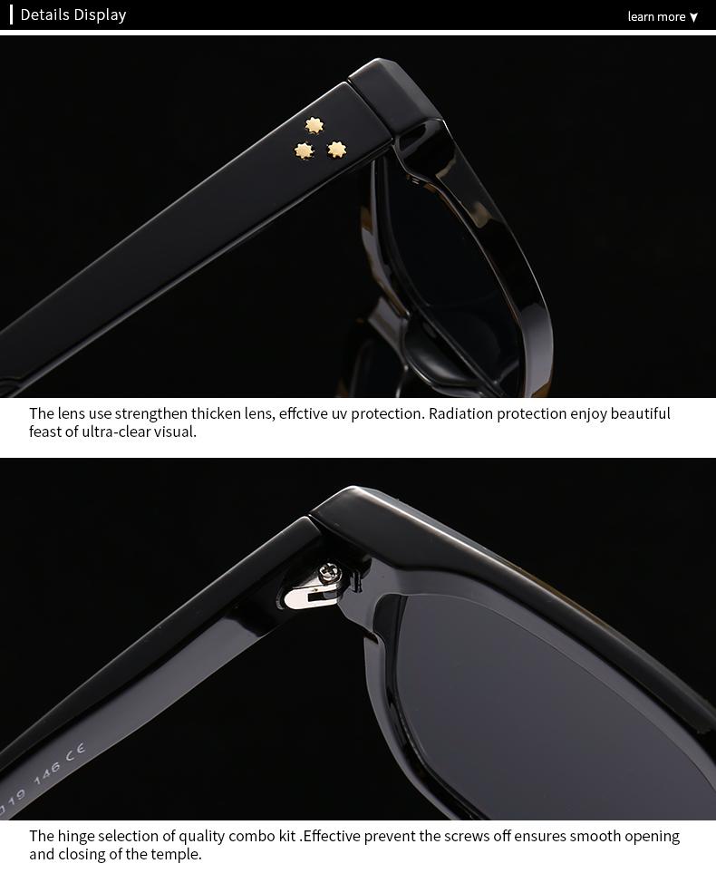 Foreign Trade  Popular Sunglasses With Rice Nails European And American Street Photography Ins Popular Model Square