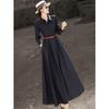 Elegant A-Line Long Sleeve Shirt Dress
