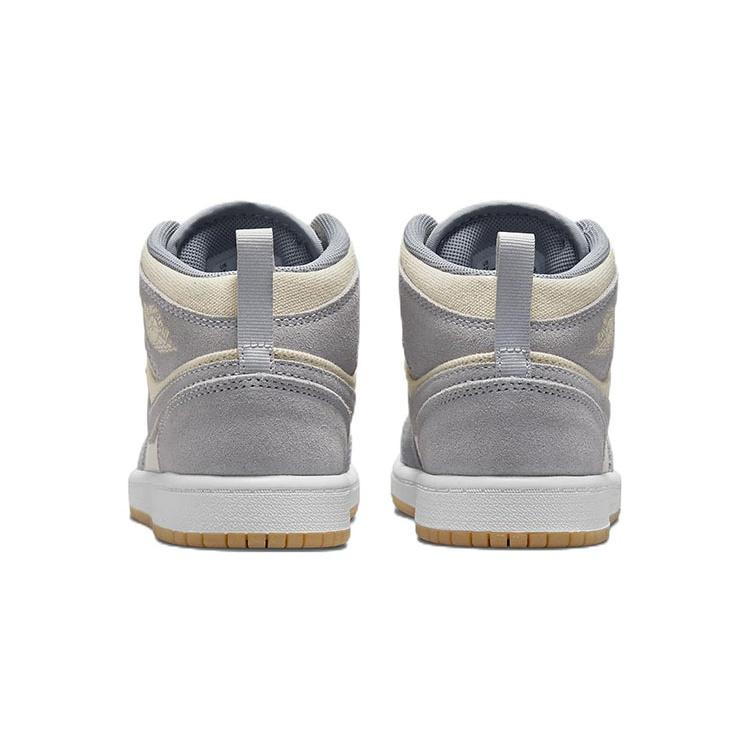 (PS) Air Jordan 1 Mid SE 'Coconut Milk Particle Grey' Kids' DN4345-100