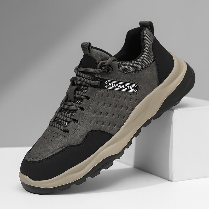 Casual leather shoes 2025 men's leather shoes men's running sports lightweight breathable spring and autumn trend men's shoes