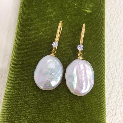 Real Freshwater Big Pearl Earrings For Women,classic Drop Earrings Birthday Gift