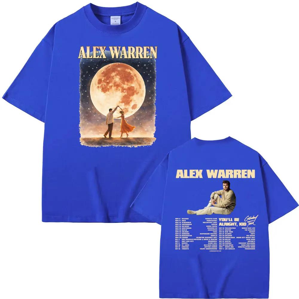 Alex Warren Finding Family on The Road Vintage T Shirt Unisex Women Fashion Gothic Oversized Tshirts Cotton High Quality Tee Shirt