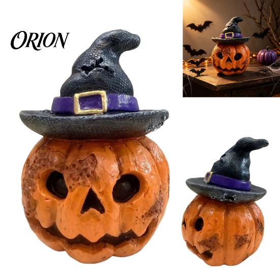 Indoor Outdoor Holiday Ornaments Halloween Resin Ornament, Ghost Owl Pumpkin Shape Figurine, 3D Decorations Decoration, for And Tabletop Decor Guitar