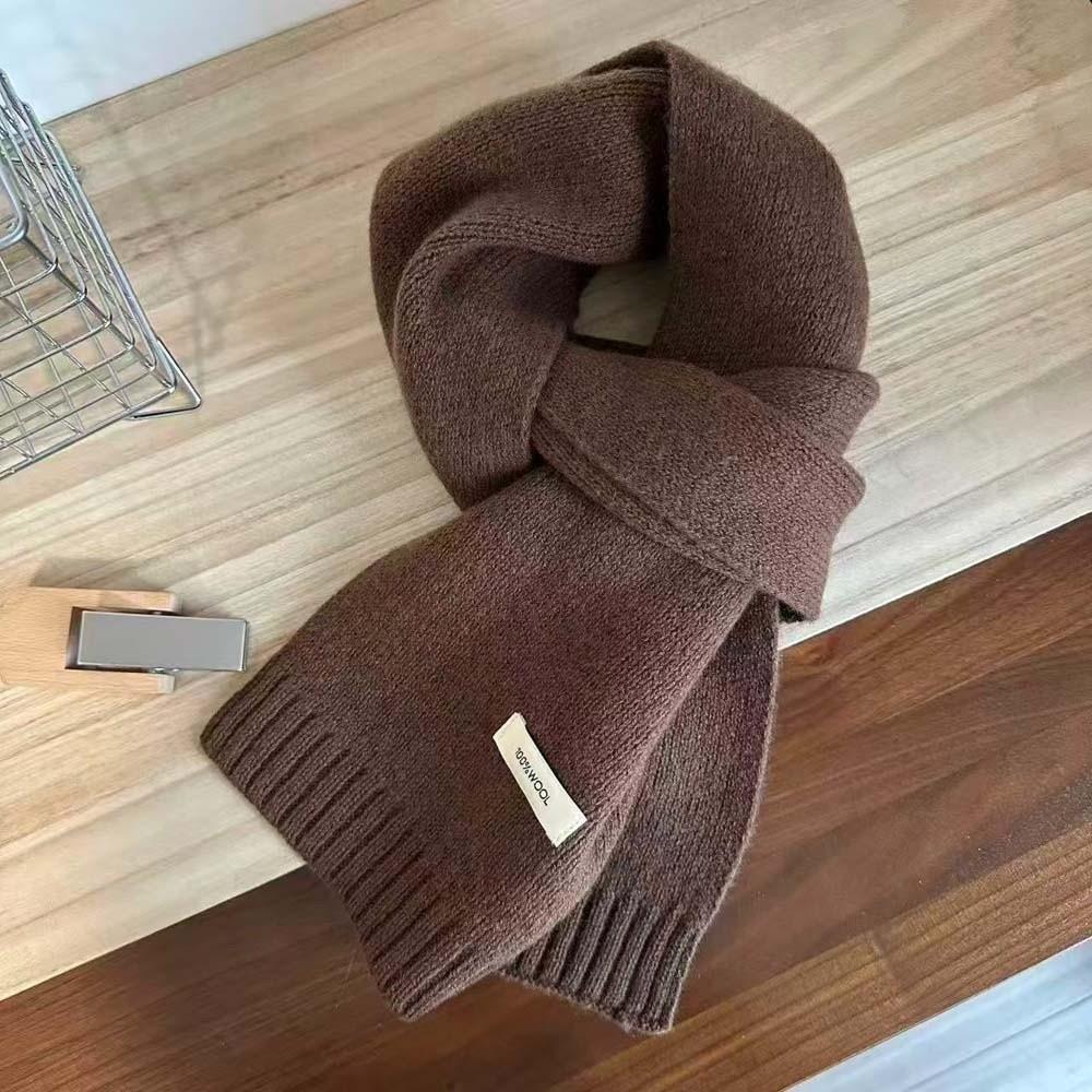 Soft Long Thickened Neckscarf Cold-proof Winter Warmer Scarf Large Knitting Wool Scarf  Autumn