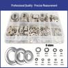 900-Piece 304 Stainless Steel Flat Washer Set M2-M12