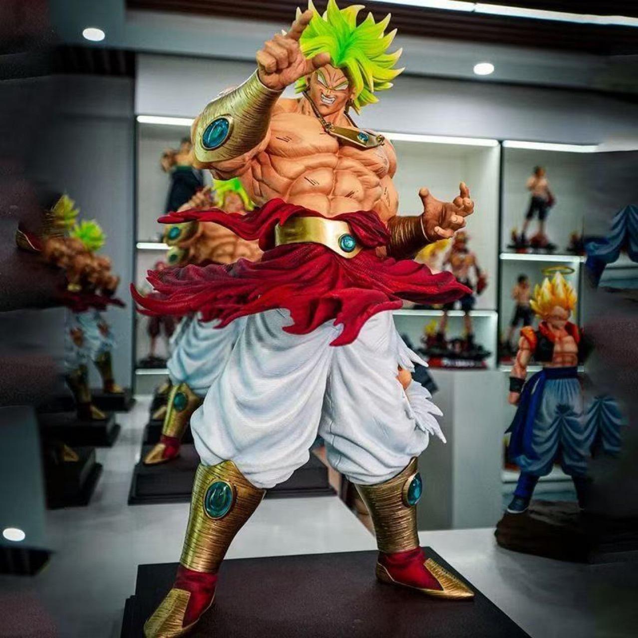 CKandJt Statue Dragon Ball Z Broly Figure Ssj3 Broly Super Saiyan PVC Action Figures 27cm/19.69inch Set Mode Toys Presents