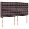 Box Spring Bed with Mattress Dark Brown 180 x 200 cm Fabric