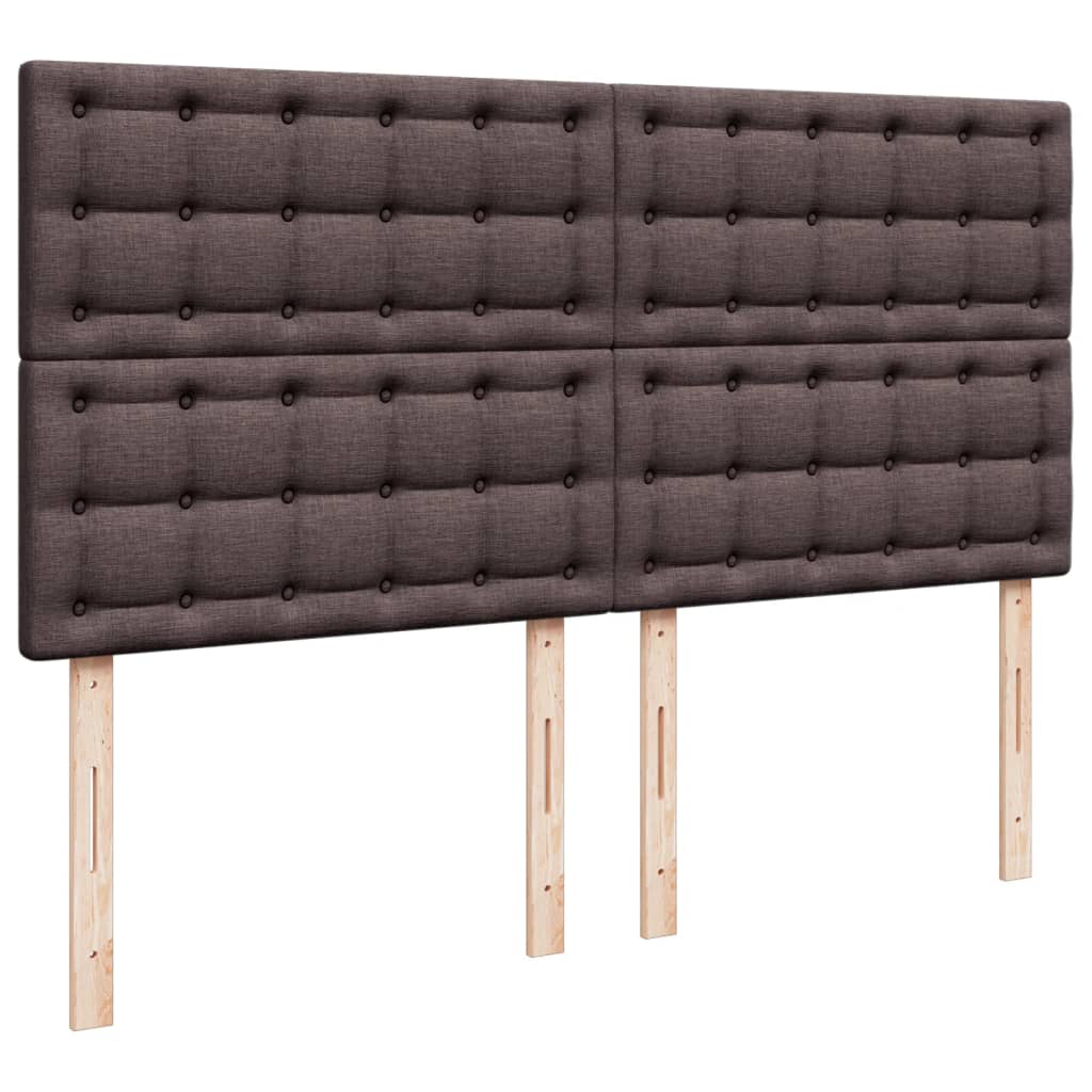 Box Spring Bed with Mattress Dark Brown 180 x 200 cm Fabric