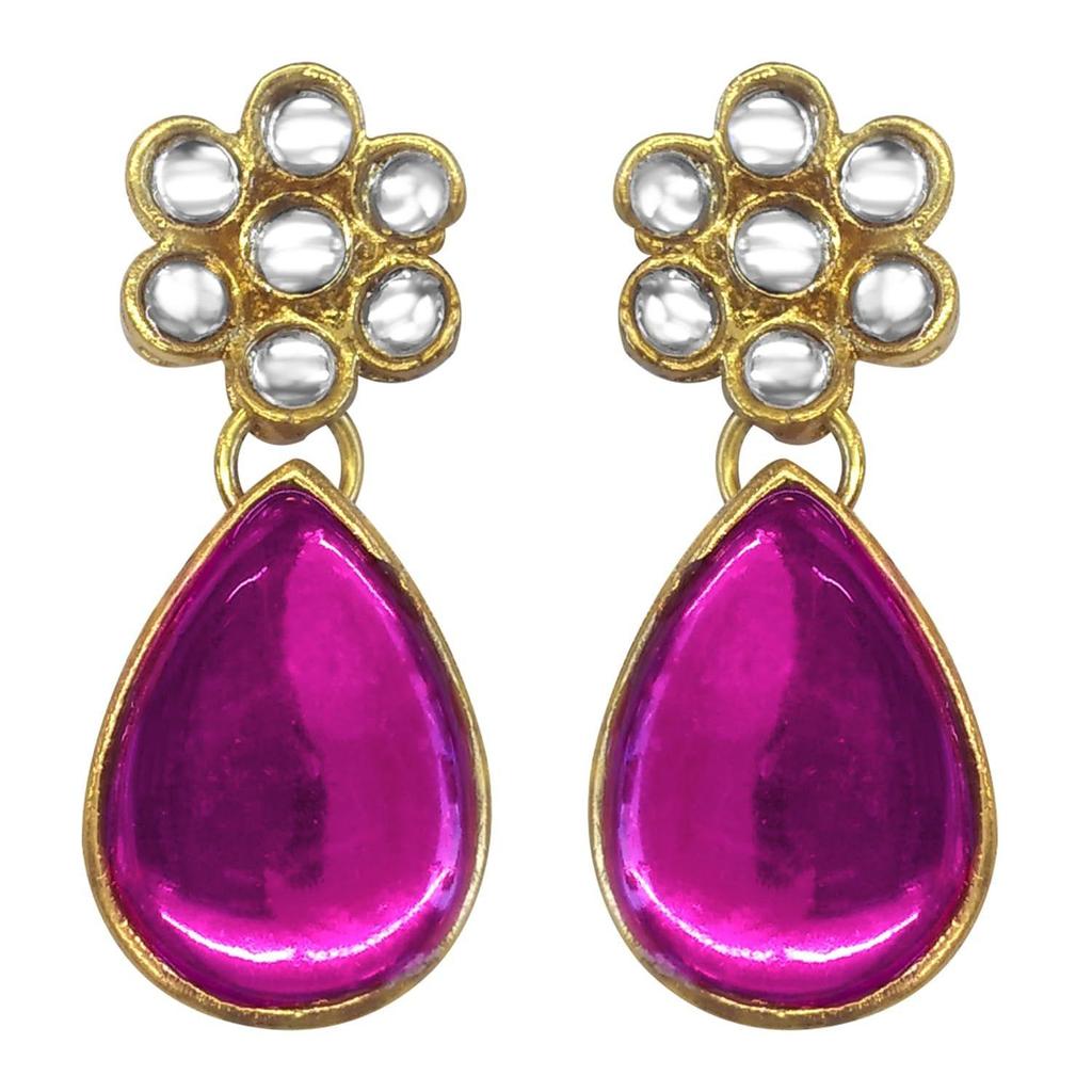 Peora Perlen-Mala-Halskette mit Ohrringen für Damen und Mädchen, traditionelles, stilvolles ethnisches Schmuckset