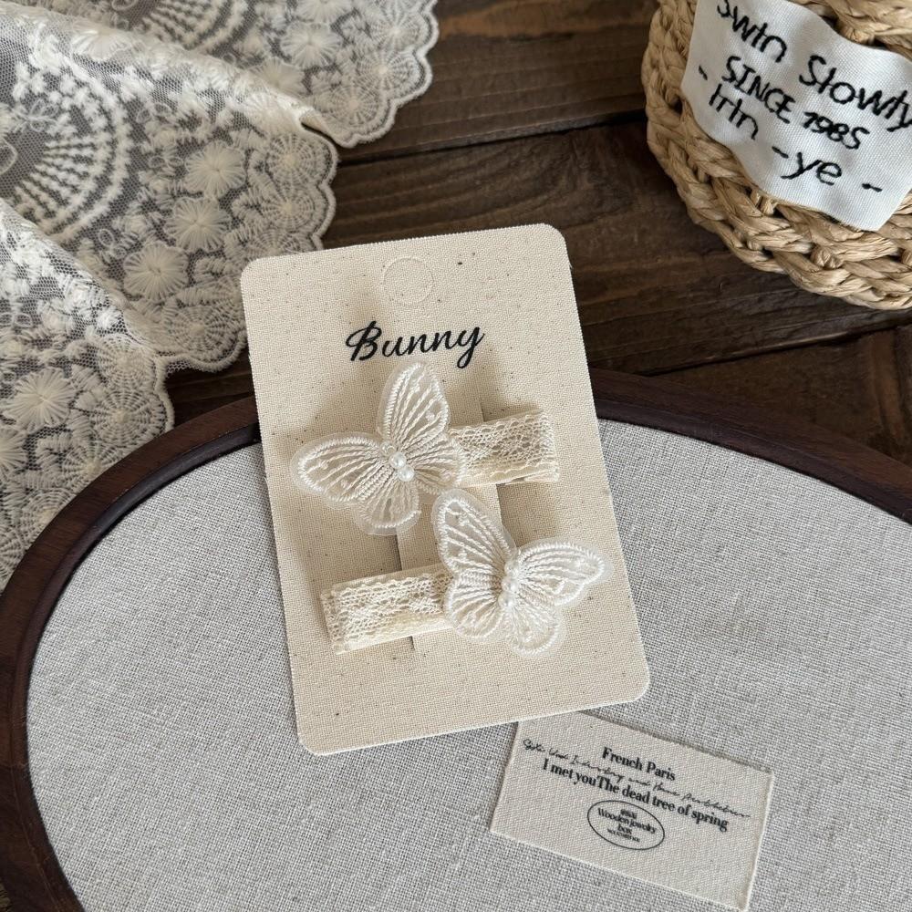 Cute Milk Apricot Lace Hair Clip Hair Accessories Headwear Kids Hairpins Handmade Bow Barrettes