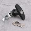 T Handle Door Lock, Trailer Locking Latch, RV Garage Door Lock, Suitable for Trailers and RV Tops, Etc(Black)