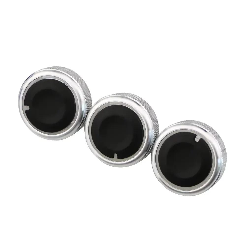 3pcs Per Set Aluminum Alloy Car Styling Air Conditioning Knob AC Knob Heat Control Switch Button Knob For Ford Focus MK2 MK3