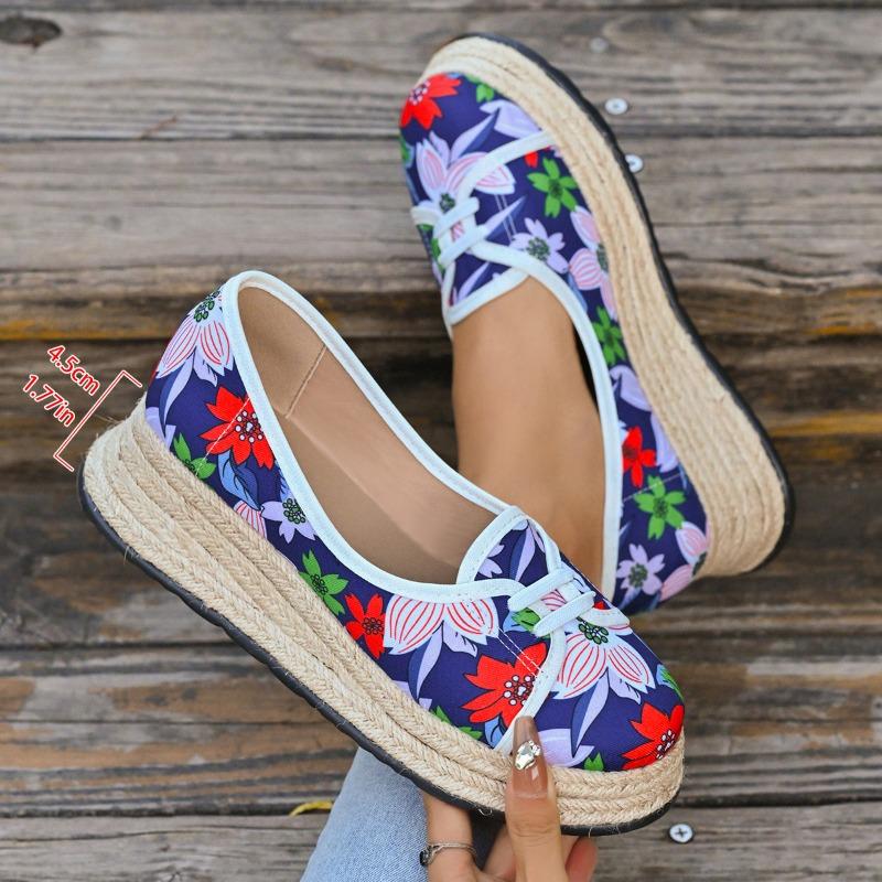 Ботинки с противоскользящей мягкой подошвой и дышащей толстой подошвой Женская повседневная обувь однотонная без каблука 43 синий 1780₽