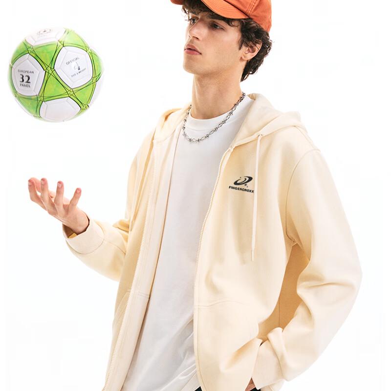 Fingercroxx Men's Hooded Zip-Up Sweatshirt with Star-Ring Graphic