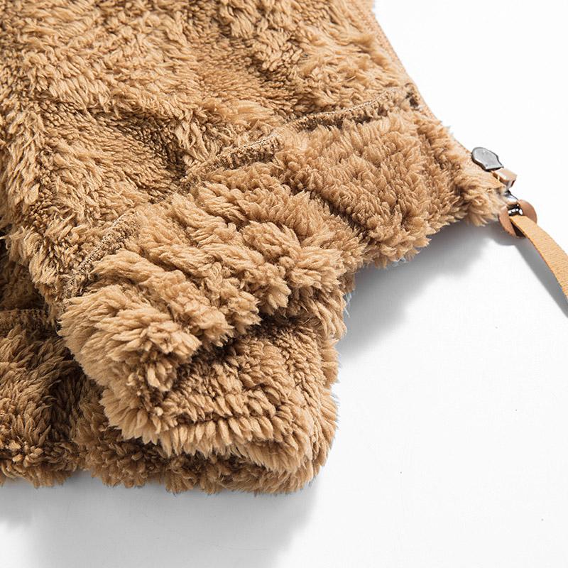 Men's Winter Hooded Fleece Jacket Casual Fashion Thick Warm Coat New Autumn Winter Outwear Loose Fashion Coat Sherpa Jacket