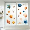 Scoici și Stele de Mare Autocolant Static pentru Geam Fără Lipici Autoadeziv Pentru Decor Cameră de Zi Baie Geam